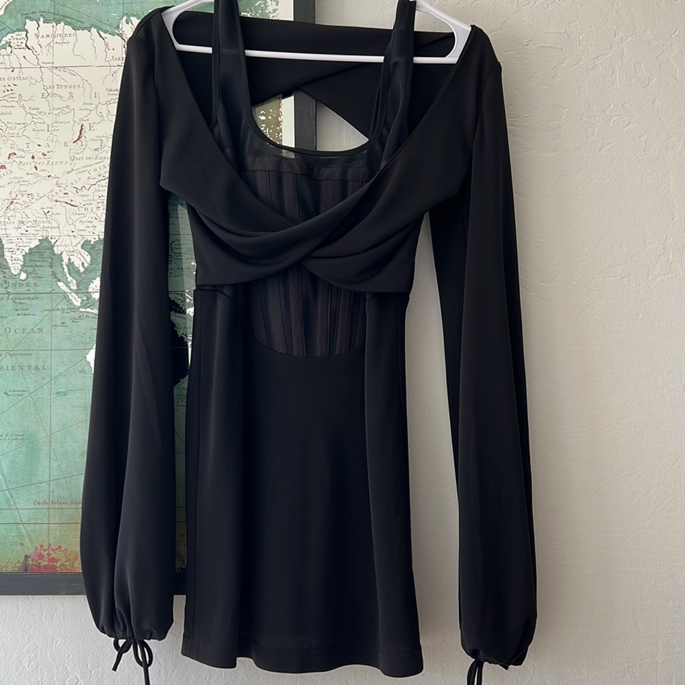 Dion Lee Mini Corset Black Dress